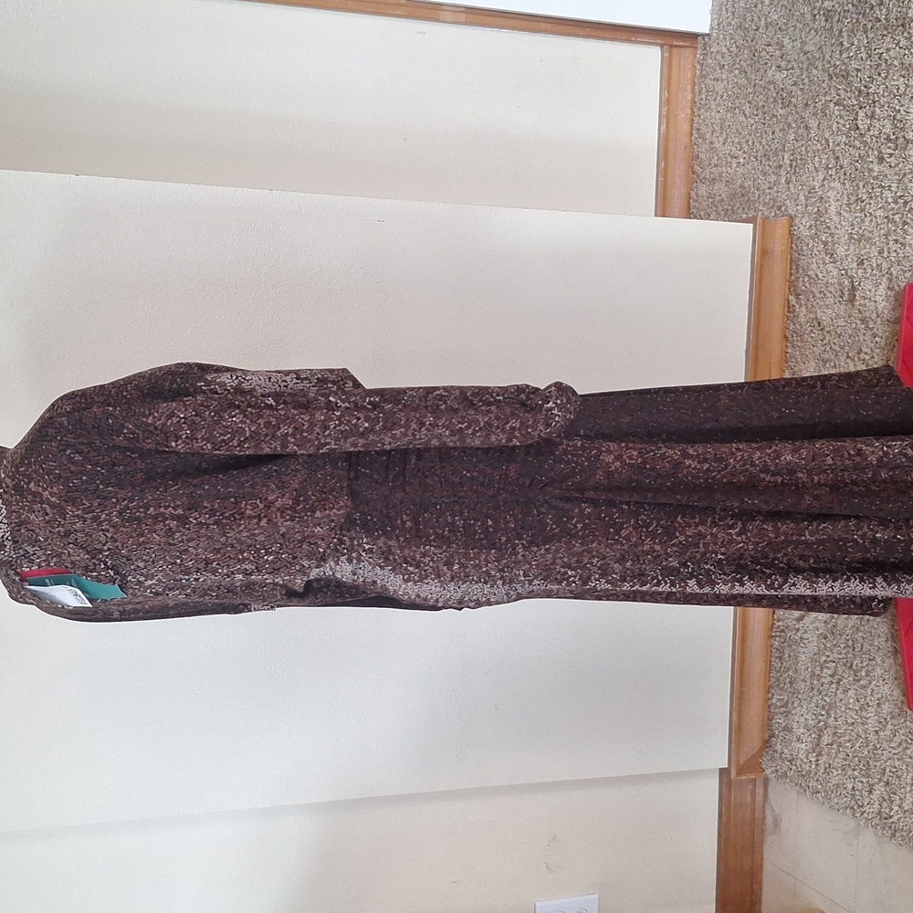 H&M Pretty Long  Brown & Tan Dress Size S - Picture 7 of 16